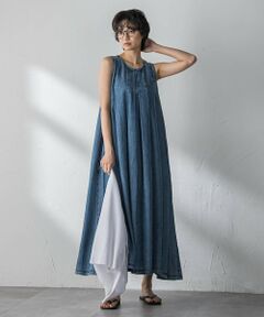 MAYSON GREY / メイソングレイ ロング・マキシ丈ワンピース | ゆれるデニムノースリーブワンピース