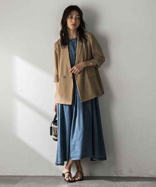 MAYSON GREY / メイソングレイ ロング・マキシ丈ワンピース | ゆれるデニムノースリーブワンピース | 詳細9