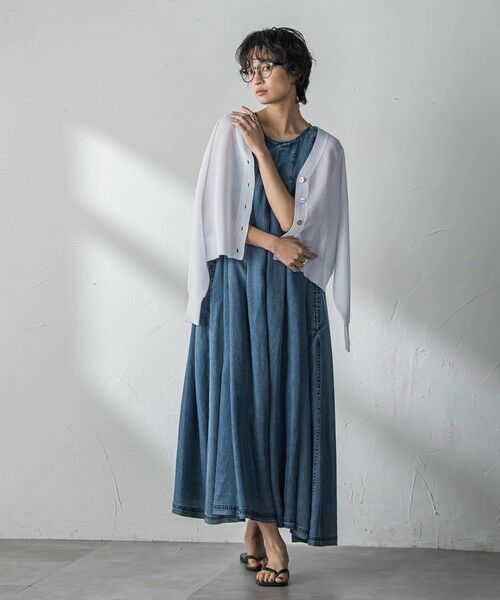 MAYSON GREY / メイソングレイ ロング・マキシ丈ワンピース | ゆれるデニムノースリーブワンピース | 詳細5