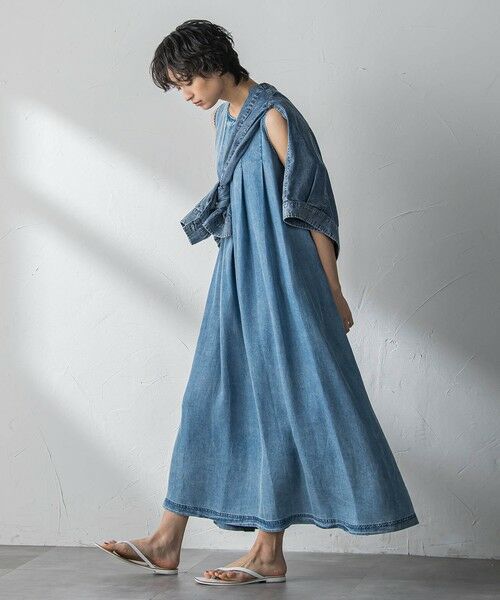 MAYSON GREY / メイソングレイ ロング・マキシ丈ワンピース | ゆれるデニムノースリーブワンピース | 詳細10