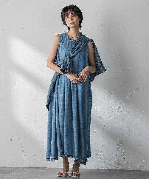 MAYSON GREY / メイソングレイ ロング・マキシ丈ワンピース | ゆれるデニムノースリーブワンピース | 詳細11
