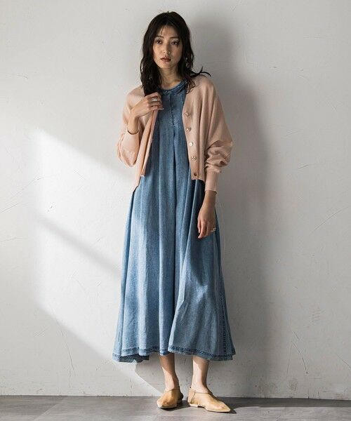 MAYSON GREY / メイソングレイ ロング・マキシ丈ワンピース | ゆれるデニムノースリーブワンピース | 詳細21