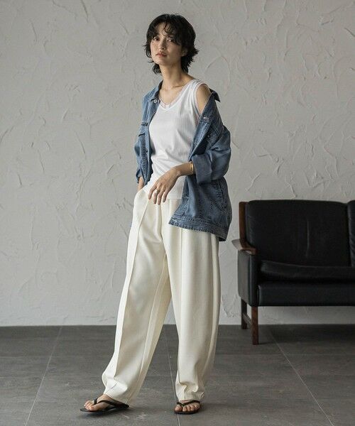 MAYSON GREY / メイソングレイ キャミソール・チューブトップ | シアーネックリブタンクトップ | 詳細10