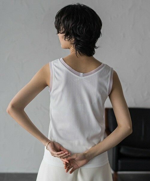 MAYSON GREY / メイソングレイ キャミソール・チューブトップ | シアーネックリブタンクトップ | 詳細2
