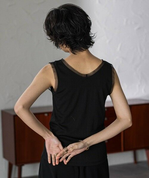 MAYSON GREY / メイソングレイ キャミソール・チューブトップ | シアーネックリブタンクトップ | 詳細12