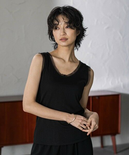 MAYSON GREY / メイソングレイ キャミソール・チューブトップ | シアーネックリブタンクトップ | 詳細13