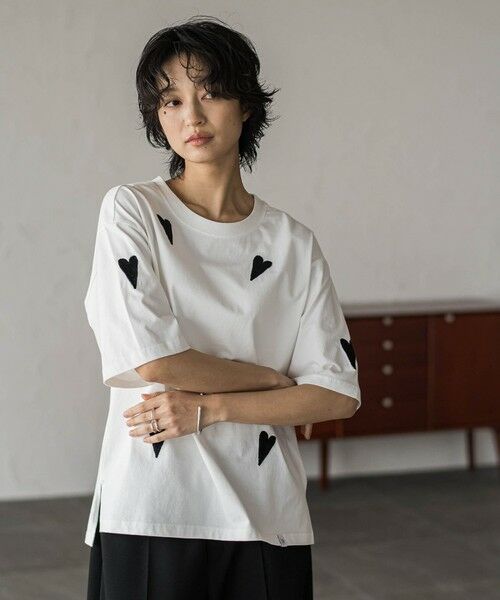 MAYSON GREY / メイソングレイ カットソー | 【40周年限定】LOVE刺繍ルーズTシャツ | 詳細1