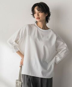 MAYSON GREY / メイソングレイ カットソー | ポンチローマBACK釦ドッキングプルオーバー