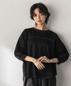 MAYSON GREY / メイソングレイ カットソー | ポンチローマBACK釦ドッキングプルオーバー