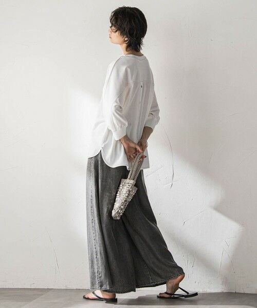 MAYSON GREY / メイソングレイ カットソー | ポンチローマBACK釦ドッキングプルオーバー | 詳細5