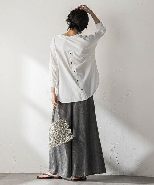 MAYSON GREY / メイソングレイ カットソー | ポンチローマBACK釦ドッキングプルオーバー | 詳細6