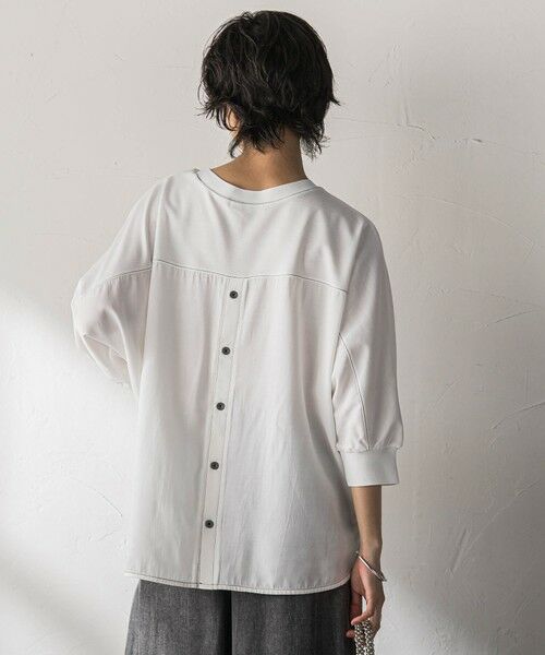 MAYSON GREY / メイソングレイ カットソー | ポンチローマBACK釦ドッキングプルオーバー | 詳細3