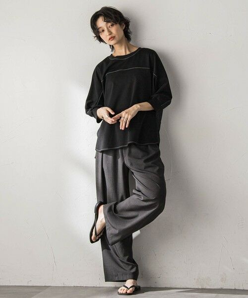 MAYSON GREY / メイソングレイ カットソー | ポンチローマBACK釦ドッキングプルオーバー | 詳細14