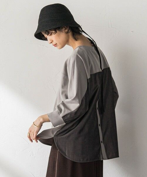 MAYSON GREY / メイソングレイ カットソー | ポンチローマBACK釦ドッキングプルオーバー | 詳細19