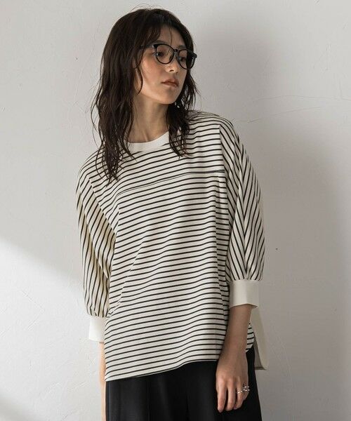 MAYSON GREY / メイソングレイ カットソー | ポンチローマBACK釦ドッキングプルオーバー | 詳細25