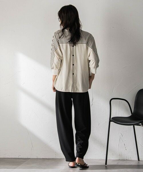 MAYSON GREY / メイソングレイ カットソー | ポンチローマBACK釦ドッキングプルオーバー | 詳細29