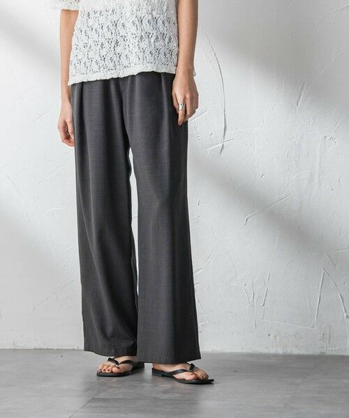 MAYSON GREY / メイソングレイ その他パンツ | 【一瞬で楽とキレイを叶える】タンブラーブッチャーイージーワイドパンツ≪セットアップ対応≫（ブラック）