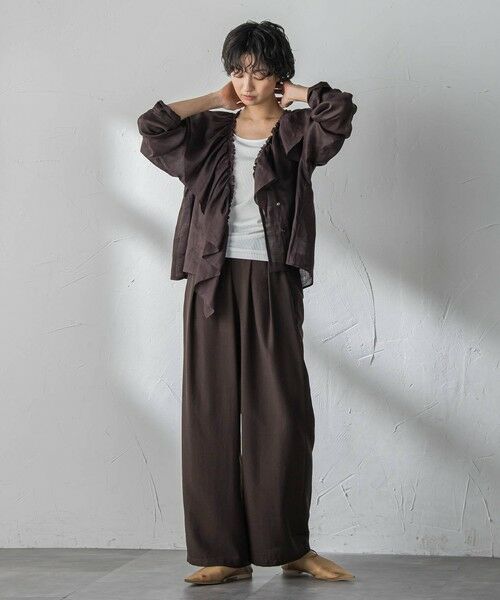 MAYSON GREY / メイソングレイ その他パンツ | 【一瞬で楽とキレイを叶える】タンブラーブッチャーイージーワイドパンツ≪セットアップ対応≫ | 詳細23