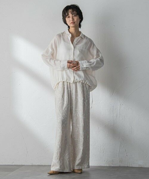 MAYSON GREY / メイソングレイ その他パンツ | ボタニカル刺繍イージーワイドパンツ | 詳細4