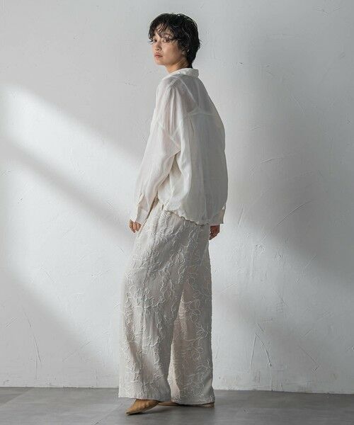 MAYSON GREY / メイソングレイ その他パンツ | ボタニカル刺繍イージーワイドパンツ | 詳細5