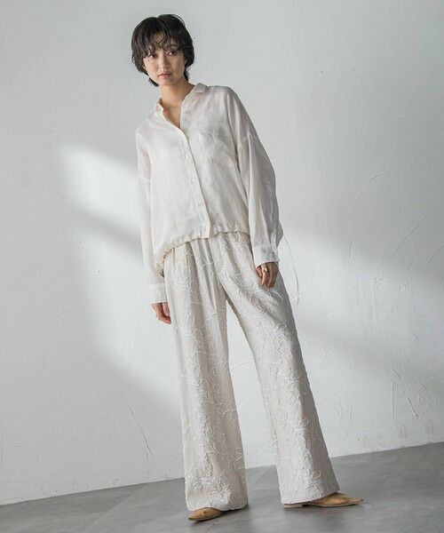 MAYSON GREY / メイソングレイ その他パンツ | ボタニカル刺繍イージーワイドパンツ | 詳細6