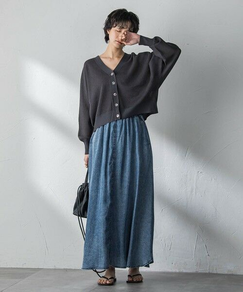 MAYSON GREY / メイソングレイ ミニ・ひざ丈スカート | ゆれるデニムサークルスカート | 詳細4