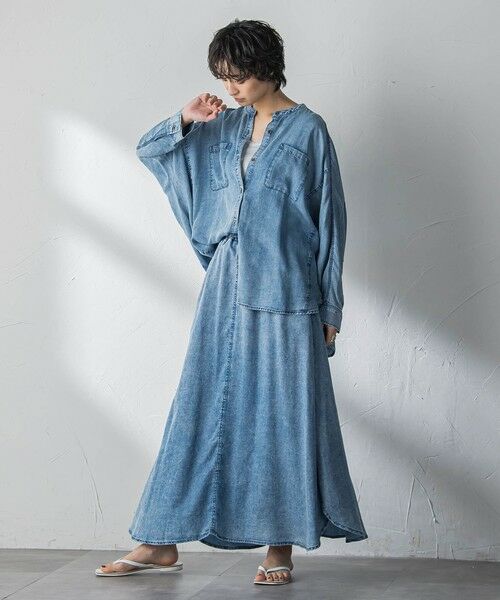 MAYSON GREY / メイソングレイ ミニ・ひざ丈スカート | ゆれるデニムサークルスカート | 詳細11