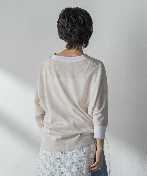 MAYSON GREY / メイソングレイ ニット・セーター | LEVITA配色Vネックドルマンニットプルオーバー | 詳細3