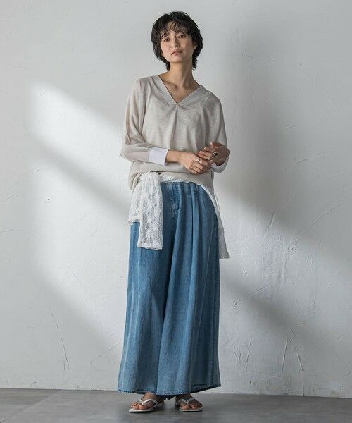 MAYSON GREY / メイソングレイ ニット・セーター | LEVITA配色Vネックドルマンニットプルオーバー | 詳細4