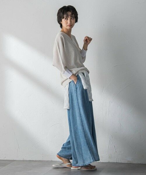 MAYSON GREY / メイソングレイ ニット・セーター | LEVITA配色Vネックドルマンニットプルオーバー | 詳細5