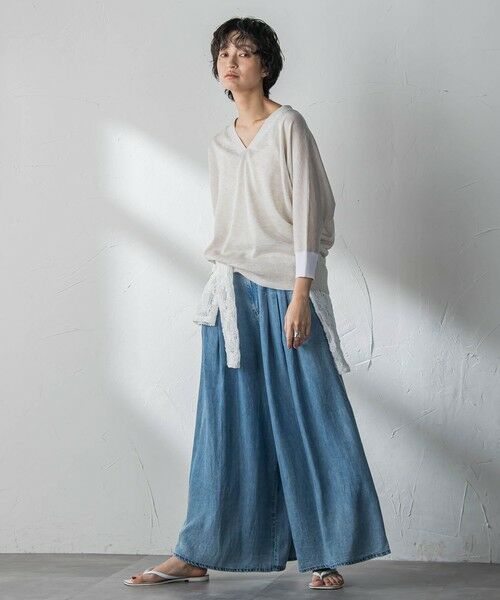 MAYSON GREY / メイソングレイ ニット・セーター | LEVITA配色Vネックドルマンニットプルオーバー | 詳細6