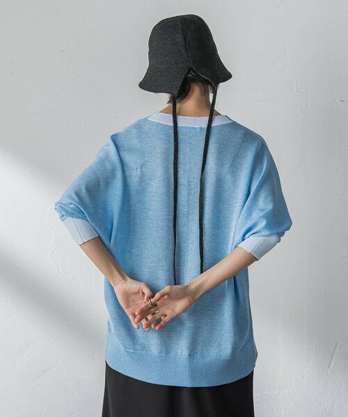 MAYSON GREY / メイソングレイ ニット・セーター | LEVITA配色Vネックドルマンニットプルオーバー | 詳細8