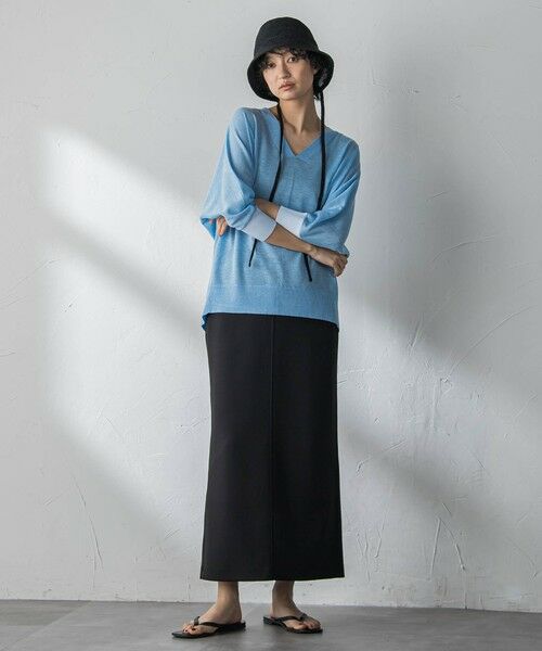 MAYSON GREY / メイソングレイ ニット・セーター | LEVITA配色Vネックドルマンニットプルオーバー | 詳細10