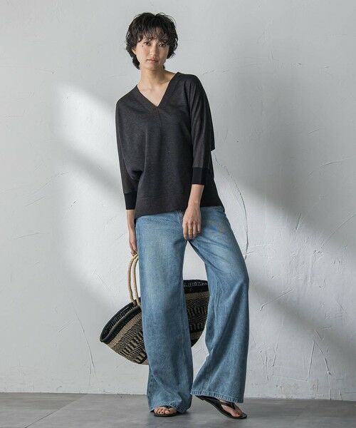 MAYSON GREY / メイソングレイ ニット・セーター | LEVITA配色Vネックドルマンニットプルオーバー | 詳細16