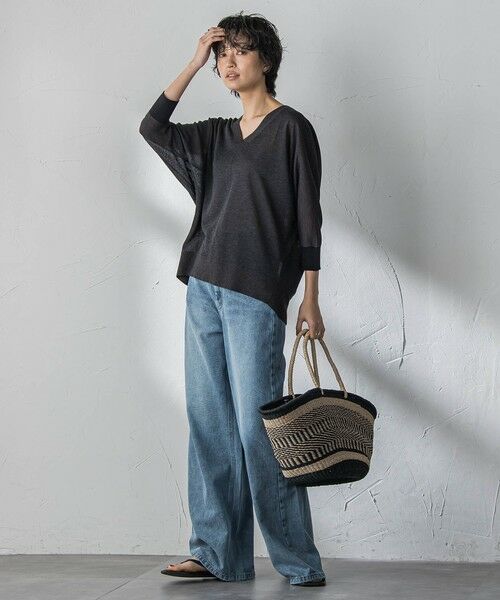 MAYSON GREY / メイソングレイ ニット・セーター | LEVITA配色Vネックドルマンニットプルオーバー | 詳細18