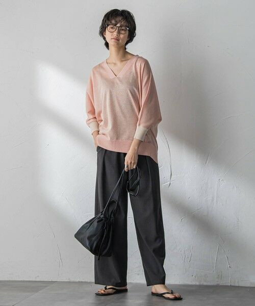 MAYSON GREY / メイソングレイ ニット・セーター | LEVITA配色Vネックドルマンニットプルオーバー | 詳細25