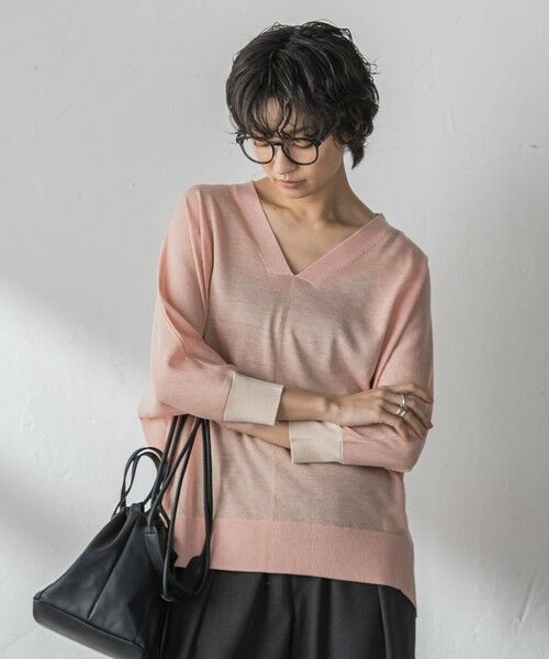 MAYSON GREY / メイソングレイ ニット・セーター | LEVITA配色Vネックドルマンニットプルオーバー | 詳細20