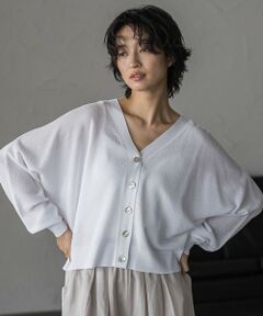 MAYSON GREY / メイソングレイ カーディガン・ボレロ | シアージャガードドルマンニットカーディガン