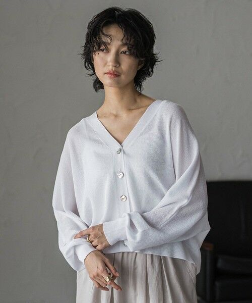 MAYSON GREY / メイソングレイ カーディガン・ボレロ | シアージャガードドルマンニットカーディガン | 詳細1