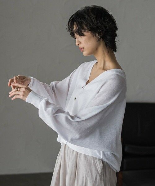 MAYSON GREY / メイソングレイ カーディガン・ボレロ | シアージャガードドルマンニットカーディガン | 詳細2