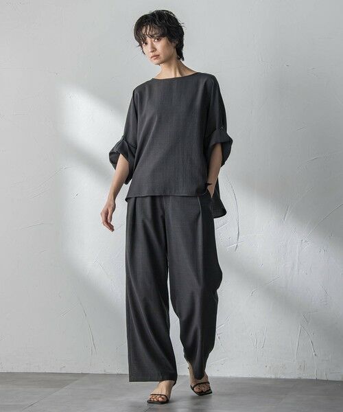 MAYSON GREY / メイソングレイ シャツ・ブラウス | 【一瞬で楽とキレイを叶える】タンブラーブッチャーロールアップブラウス≪セットアップ対応≫ | 詳細5