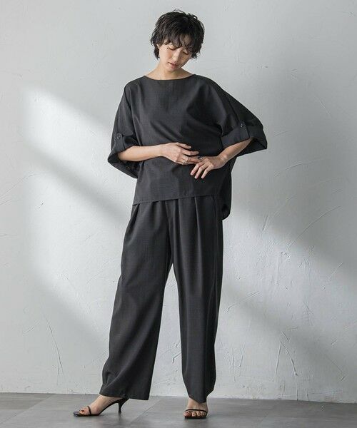 MAYSON GREY / メイソングレイ シャツ・ブラウス | 【一瞬で楽とキレイを叶える】タンブラーブッチャーロールアップブラウス≪セットアップ対応≫ | 詳細6