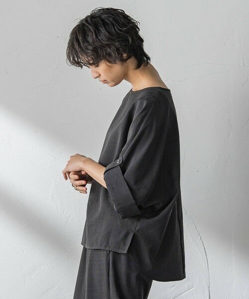 MAYSON GREY / メイソングレイ シャツ・ブラウス | 【一瞬で楽とキレイを叶える】タンブラーブッチャーロールアップブラウス≪セットアップ対応≫ | 詳細2