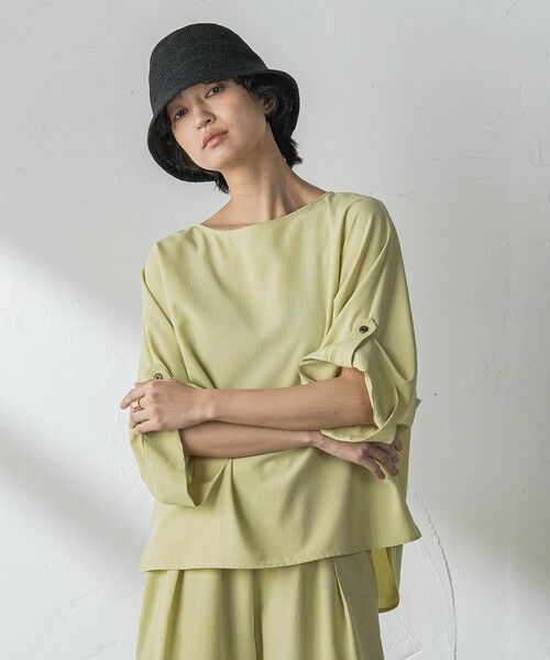 MAYSON GREY / メイソングレイ シャツ・ブラウス | 【一瞬で楽とキレイを叶える】タンブラーブッチャーロールアップブラウス≪セットアップ対応≫ | 詳細9