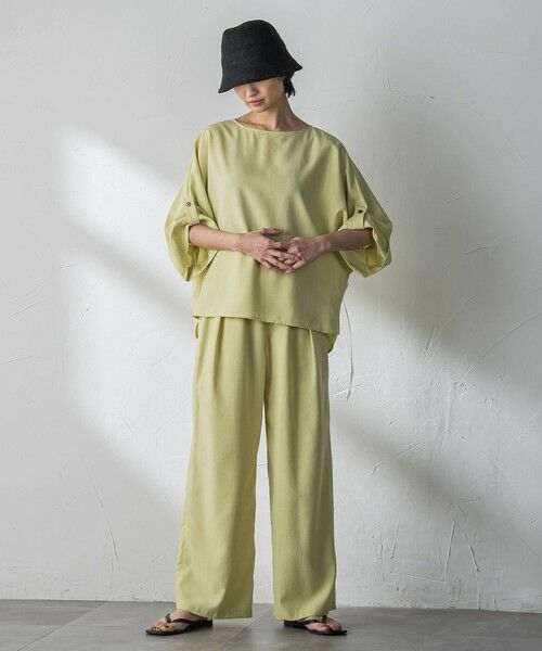 MAYSON GREY / メイソングレイ シャツ・ブラウス | 【一瞬で楽とキレイを叶える】タンブラーブッチャーロールアップブラウス≪セットアップ対応≫ | 詳細12