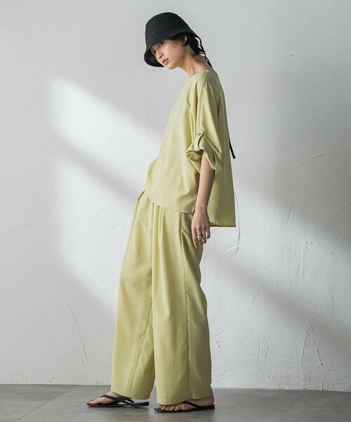 MAYSON GREY / メイソングレイ シャツ・ブラウス | 【一瞬で楽とキレイを叶える】タンブラーブッチャーロールアップブラウス≪セットアップ対応≫ | 詳細14