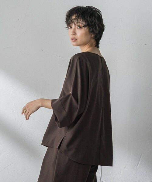 MAYSON GREY / メイソングレイ シャツ・ブラウス | 【一瞬で楽とキレイを叶える】タンブラーブッチャーロールアップブラウス≪セットアップ対応≫ | 詳細18