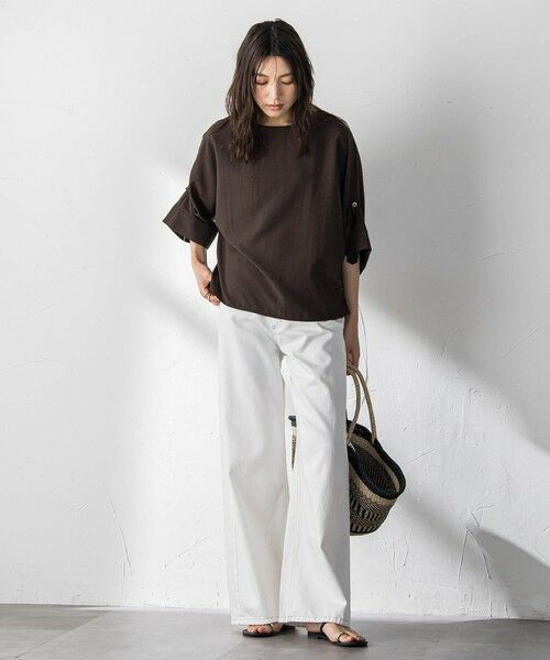 MAYSON GREY / メイソングレイ シャツ・ブラウス | 【一瞬で楽とキレイを叶える】タンブラーブッチャーロールアップブラウス≪セットアップ対応≫ | 詳細24