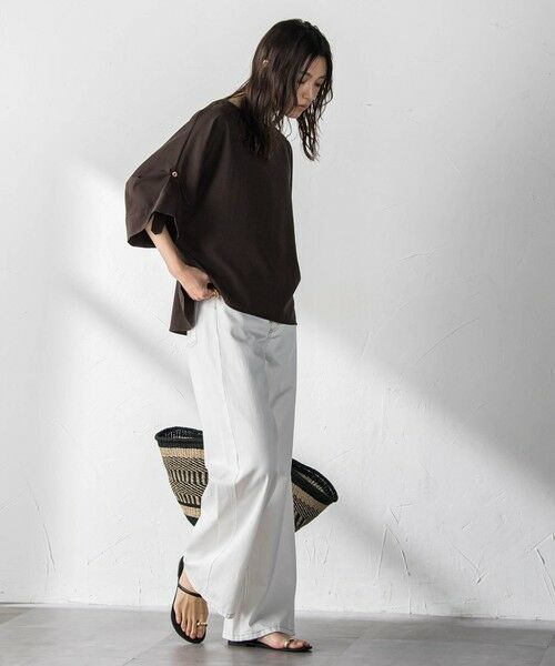 MAYSON GREY / メイソングレイ シャツ・ブラウス | 【一瞬で楽とキレイを叶える】タンブラーブッチャーロールアップブラウス≪セットアップ対応≫ | 詳細25