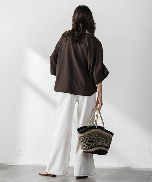 MAYSON GREY / メイソングレイ シャツ・ブラウス | 【一瞬で楽とキレイを叶える】タンブラーブッチャーロールアップブラウス≪セットアップ対応≫ | 詳細26